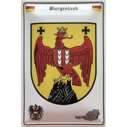 Burgenland Wappen Österreich - Blechschild 18 x 12 cm