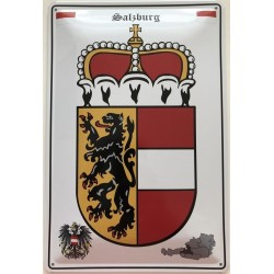 Salzburg Wappen Österreich - Blechschild 18 x 12 cm