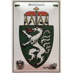 Steiermark Wappen Österreich - Blechschild 18 x 12 cm