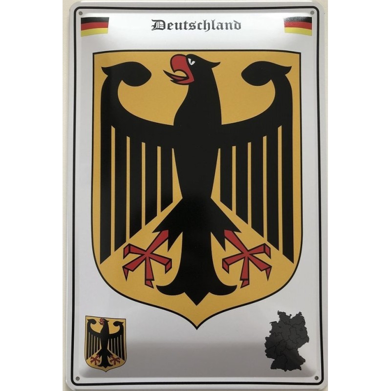 Wappen Deutschland Adler - Blechschild 18 x 12 cm Wappen Deutschland Adler - Blechschild 18 x 12 cm