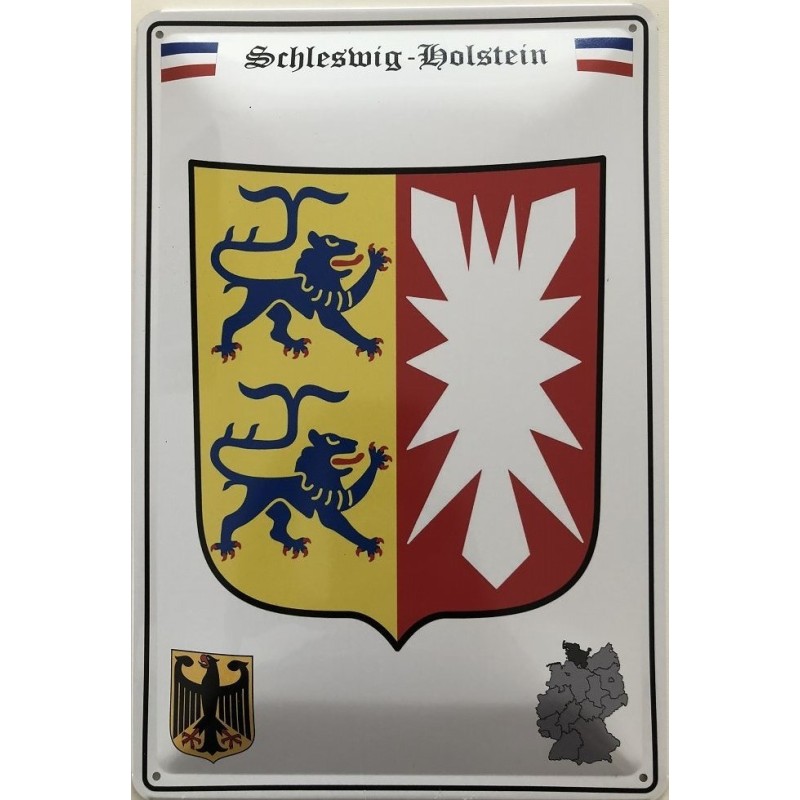 Schleswig Holstein Wappen Deutschland - Blechschild 18 x 12 cm Schleswig Holstein Wappen Deutschland - Blechschild 18 x 12 cm