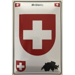 Wappen Schweiz - Blechschild 18 x 12 cm