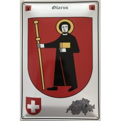 Glarus Wappen Schweiz - Blechschild 18 x 12 cm