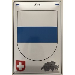 Zug Wappen Schweiz - Blechschild 18 x 12 cm