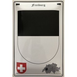 Freiburg Wappen Schweiz - Blechschild 18 x 12 cm