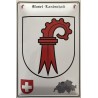 Basel Landschaft Wappen Schweiz - Blechschild 18 x 12 cm