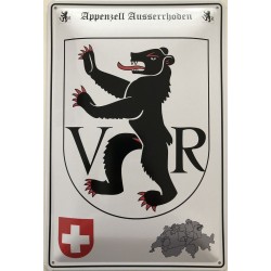 Appenzell Ausserrboden Wappen Schweiz - Blechschild 18 x 12 cm