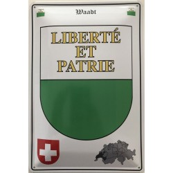 Waadt Wappen Schweiz - Blechschild 18 x 12 cm