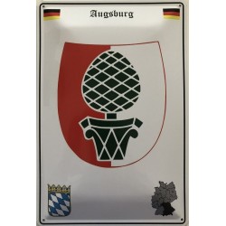 Augsburg Stadt Wappen Deutschland - Blechschild 18 x 12 cm
