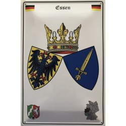 Essen Stadt Wappen Deutschland - Blechschild 18 x 12 cm