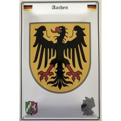 Aachen Stadt Wappen Deutschland - Blechschild 18 x 12 cm