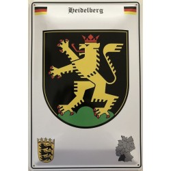 Heidelberg Stadt Wappen Deutschland - Blechschild 18 x 12 cm