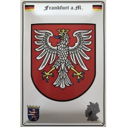 Frankfurt am Main Stadt Wappen Deutschland - Blechschild 18 x 12 cm