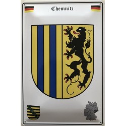 Chemnitz Wappen Deutschland - Blechschild 18 x 12 cm