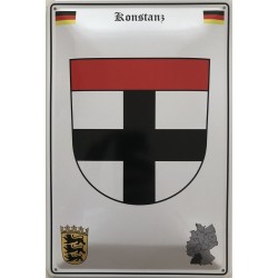 Konstanz Wappen Deutschland - Blechschild 18 x 12 cm