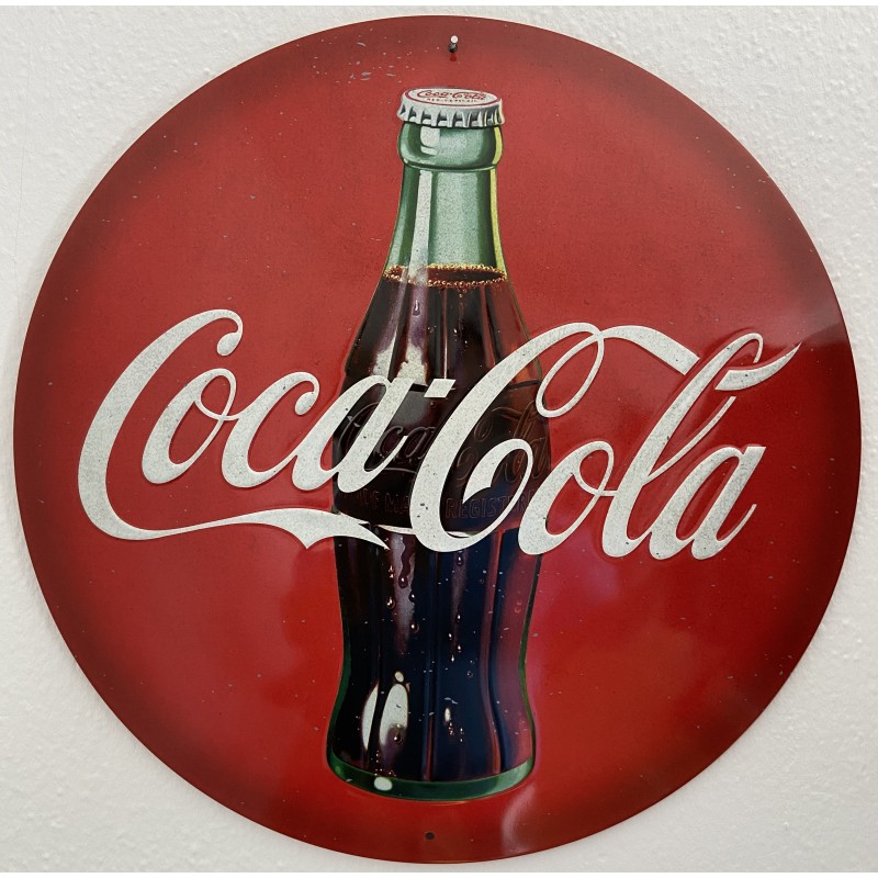 Coca Cola Logo rot rund - Blechschild 35 cm Coca Cola Logo rot rund - Blechschild 35 cm