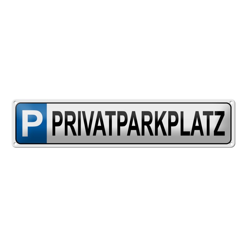 Privatparkplatz - Blechschild 46 x 10 cm Privatparkplatz - Blechschild 46 x 10 cm