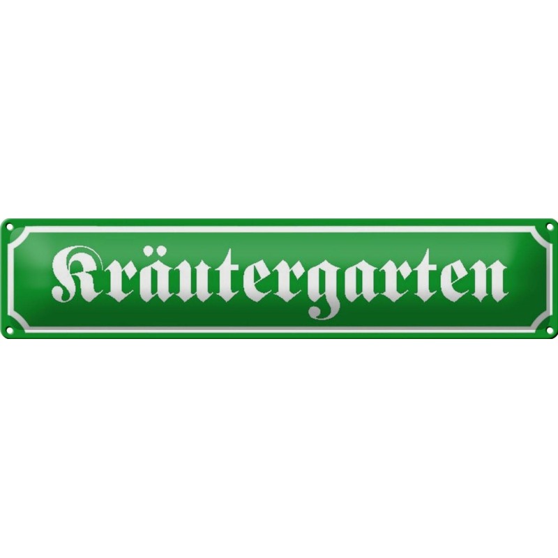 Kräutergarten - Blechschild 46 x 10 cm Kräutergarten - Blechschild 46 x 10 cm
