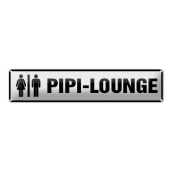 Pipi Lounge - Blechschild 46 x 10 cm