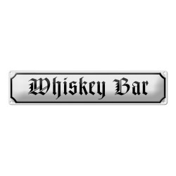 Whiskey Bar - Blechschild 46 x 10 cm