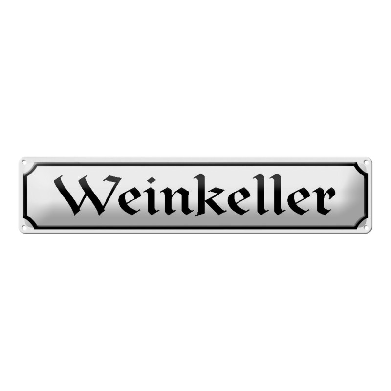 Weinkeller - Blechschild 46 x 10 cm Weinkeller - Blechschild 46 x 10 cm