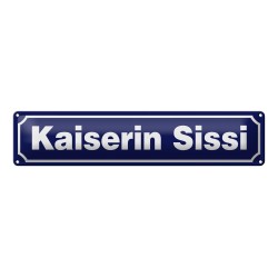 Kaiserin Sissi - Blechschild 46 x 10 cm