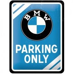 BMW Parking Only 20 x 15 cm Blechschild