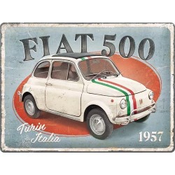 Fiat 500 Classic 1957 40 x 30 cm Blechschild