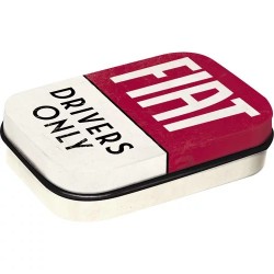 Fiat Drivers Only Pillendose gefüllt mit Pfefferminz