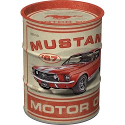 Spardose im Ölfass Design Ford Mustang 1967 Motor Oil