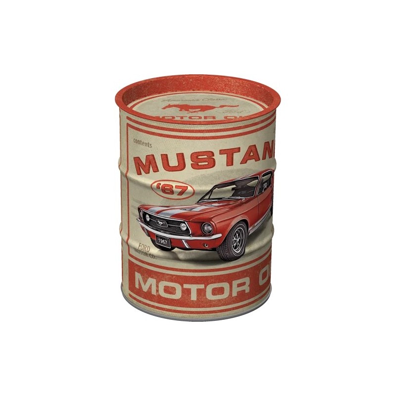 Spardose im Ölfass Design Ford Mustang 1967 Motor Oil Spardose im Ölfass Design Ford Mustang 1967 Motor Oil