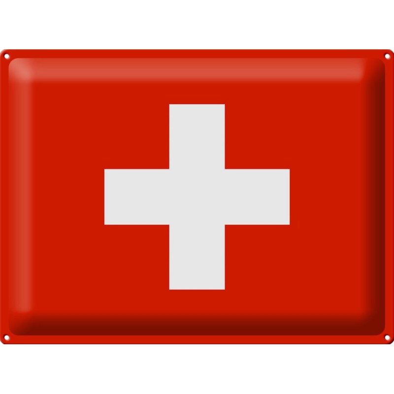 Blechschild 40 x 30 cm Schweiz Wappen Blechschild 40 x 30 cm Schweiz Wappen