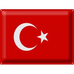 Türkei Wappen Blechschild 40 x 30 cm