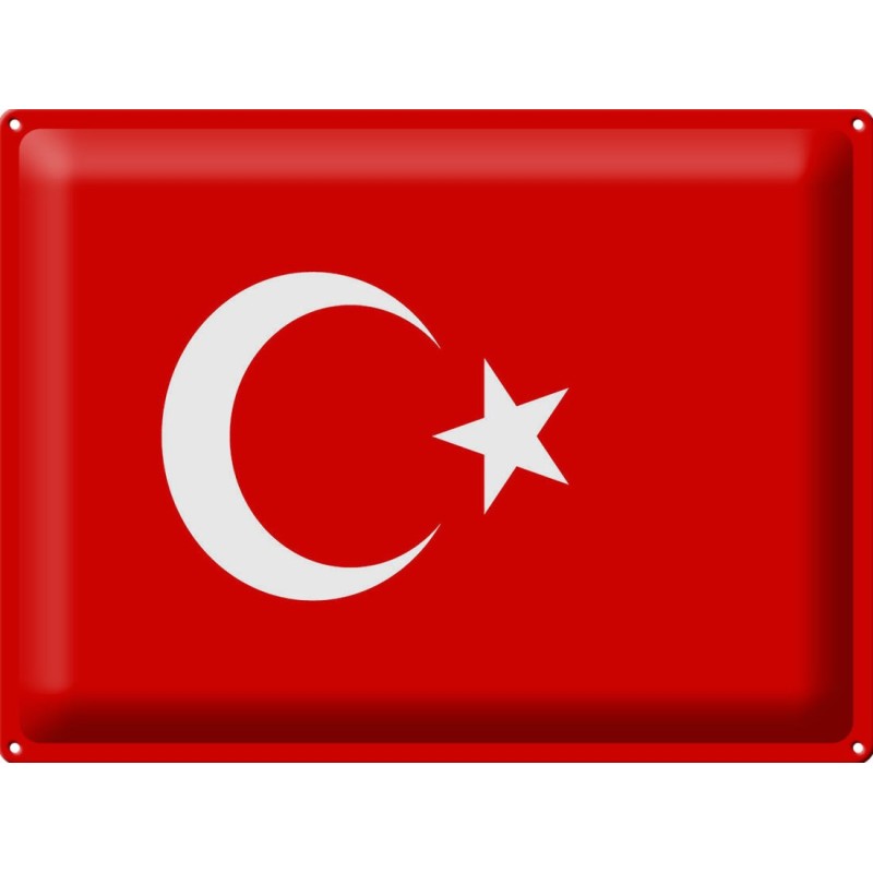 Türkei Wappen Blechschild 40 x 30 cm Türkei Wappen Blechschild 40 x 30 cm