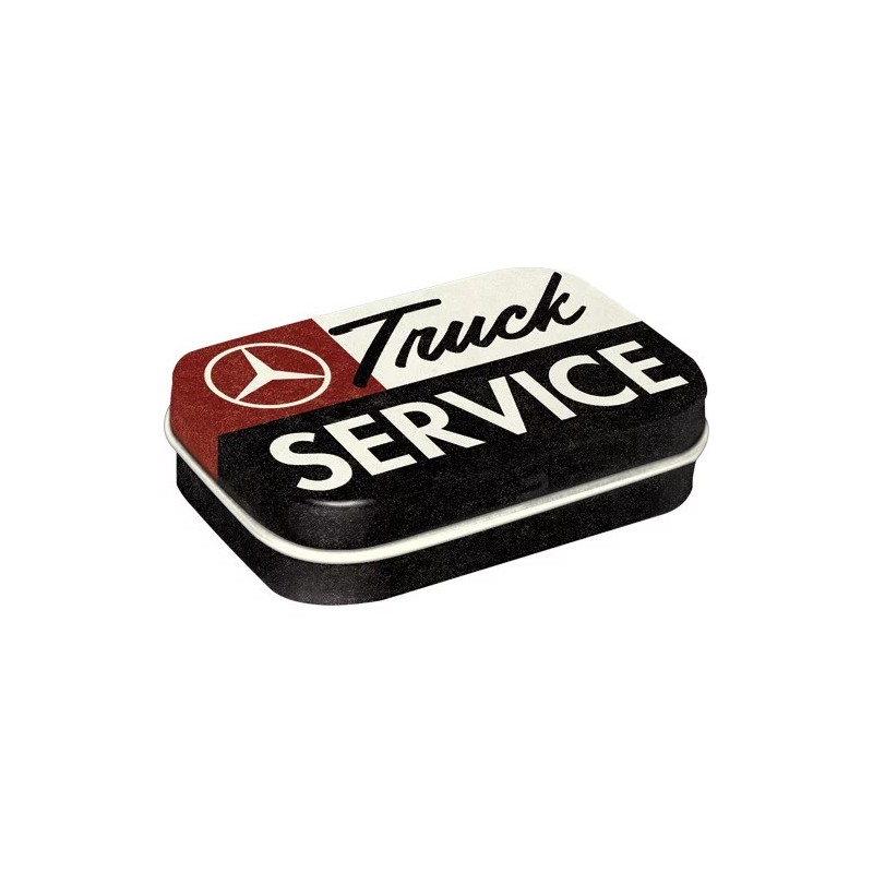 Mercedes Benz Truck Service Pillendose gefüllt mit Pfefferminz