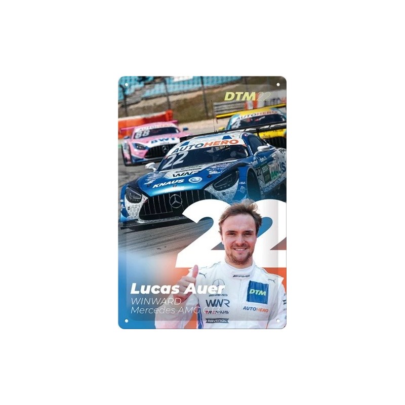 DTM 2022 Lucas Auer Winward Mercedes AMG GT3 - Blechschild 30 x 20 cm DTM 2022 Lucas Auer Winward Mercedes AMG GT3 - Blechschild 30 x 20 cm