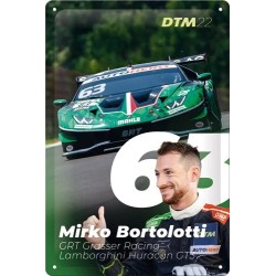 DTM 2022 Lucas Mirko Bortolotti Lamborghini Huracan GT3 - Blechschild 30 x 20 cm