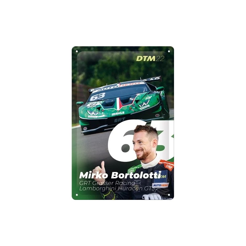 DTM 2022 Lucas Mirko Bortolotti Lamborghini Huracan GT3 - Blechschild 30 x 20 cm DTM 2022 Lucas Mirko Bortolotti Lamborghini Huracan GT3 - Blechschild 30 x 20 cm