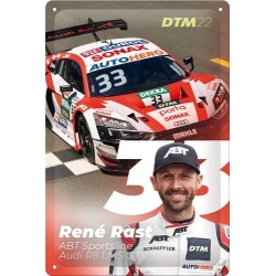 DTM 2022 Rene Rast Audi R8 LMS GT3 - Blechschild 30 x 20 cm