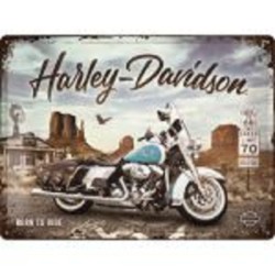 Harley Davidson Route 66 Blechschild 40 x 30 cm