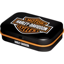 Harley Davidson Classic Logo Pillendose gefüllt mit Pfefferminz