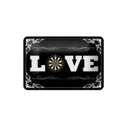 Dart Love - Blechschild 18 x 12 cm