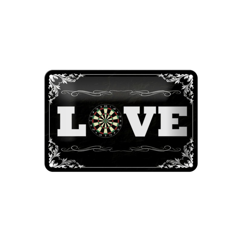 Dart Love - Blechschild 18 x 12 cm Dart Love - Blechschild 18 x 12 cm