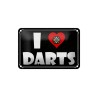 I love Darts - Blechschild 18 x 12 cm