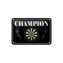 Dart Champion - Blechschild 18 x 12 cm