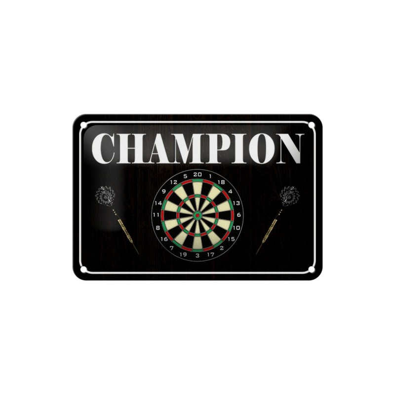 Dart Champion - Blechschild 18 x 12 cm Dart Champion - Blechschild 18 x 12 cm