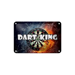 Dart King - Blechschild 18 x 12 cm