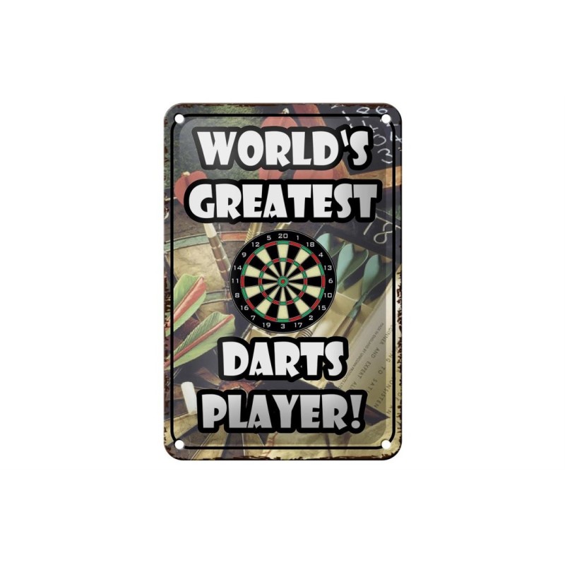 World`s greatest Darts Player- Blechschild 18 x 12 cm World`s greatest Darts Player- Blechschild 18 x 12 cm