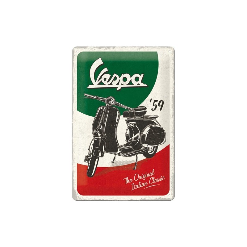 Vespa 1959 The Original Italien Classic - Blechschild 30 x 20 cm Vespa 1959 The Original Italien Classic - Blechschild 30 x 20 cm