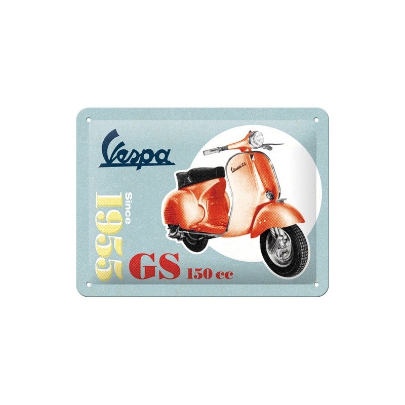 Vespa GS 150cc Since 1955 Blechschild 20 x 15 cm Vespa GS 150cc Since 1955 Blechschild 20 x 15 cm